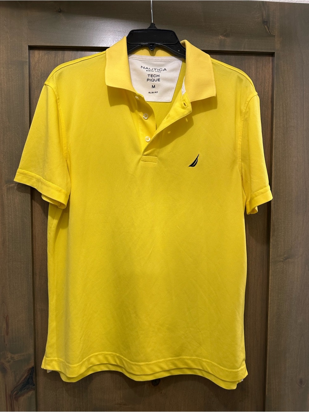 Nautica Men's Yellow Polo Shirt - Classic Short Sleeve